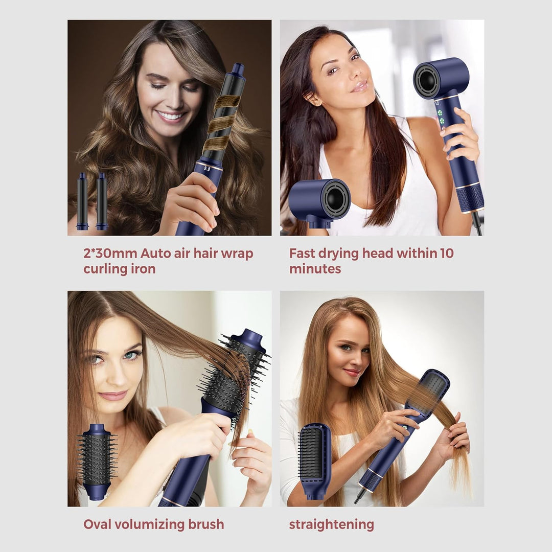 Air Styler 7 in 1 Hair Styler set, 110000 U/Min Haartrockner 1300W High Speed Föhn Mit Diffusor, War