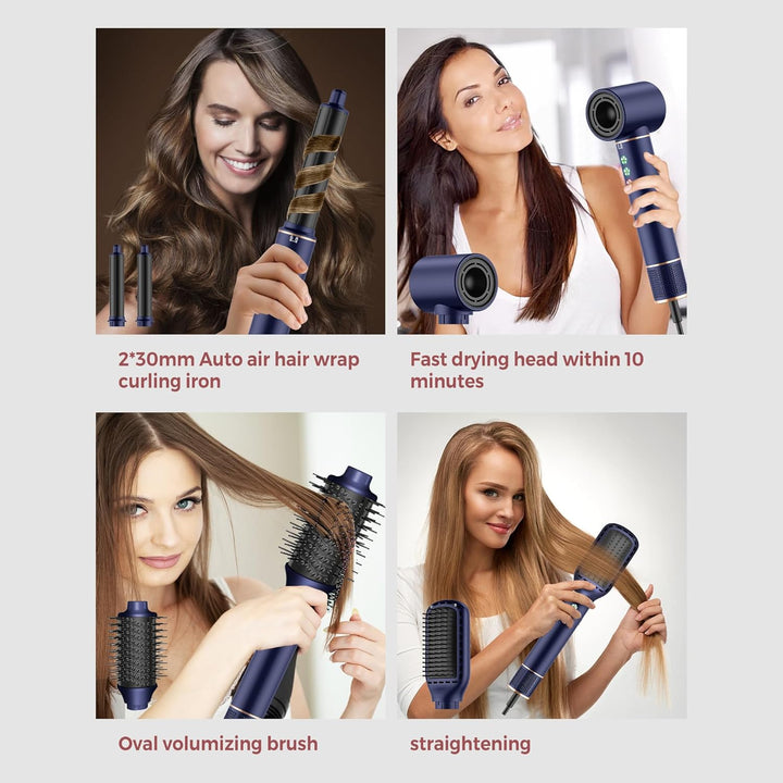 Air Styler 7 in 1 Hair Styler set, 110000 U/Min Haartrockner 1300W High Speed Föhn Mit Diffusor, War