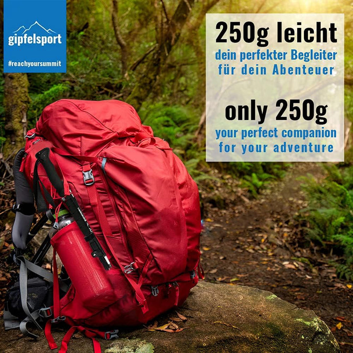 gipfelsport Faltbare Wanderstöcke I Teleskop Trekkingstöcke mit Tasche I Wanderstock, Teleskopstöcke