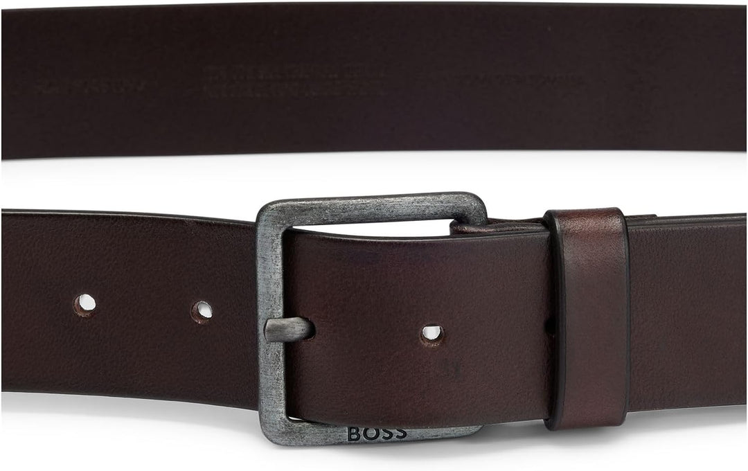 BOSS Herren Jeeko_sz40 Gürtel (1er Pack) 80 Dark Brown202, 80 Dark Brown202