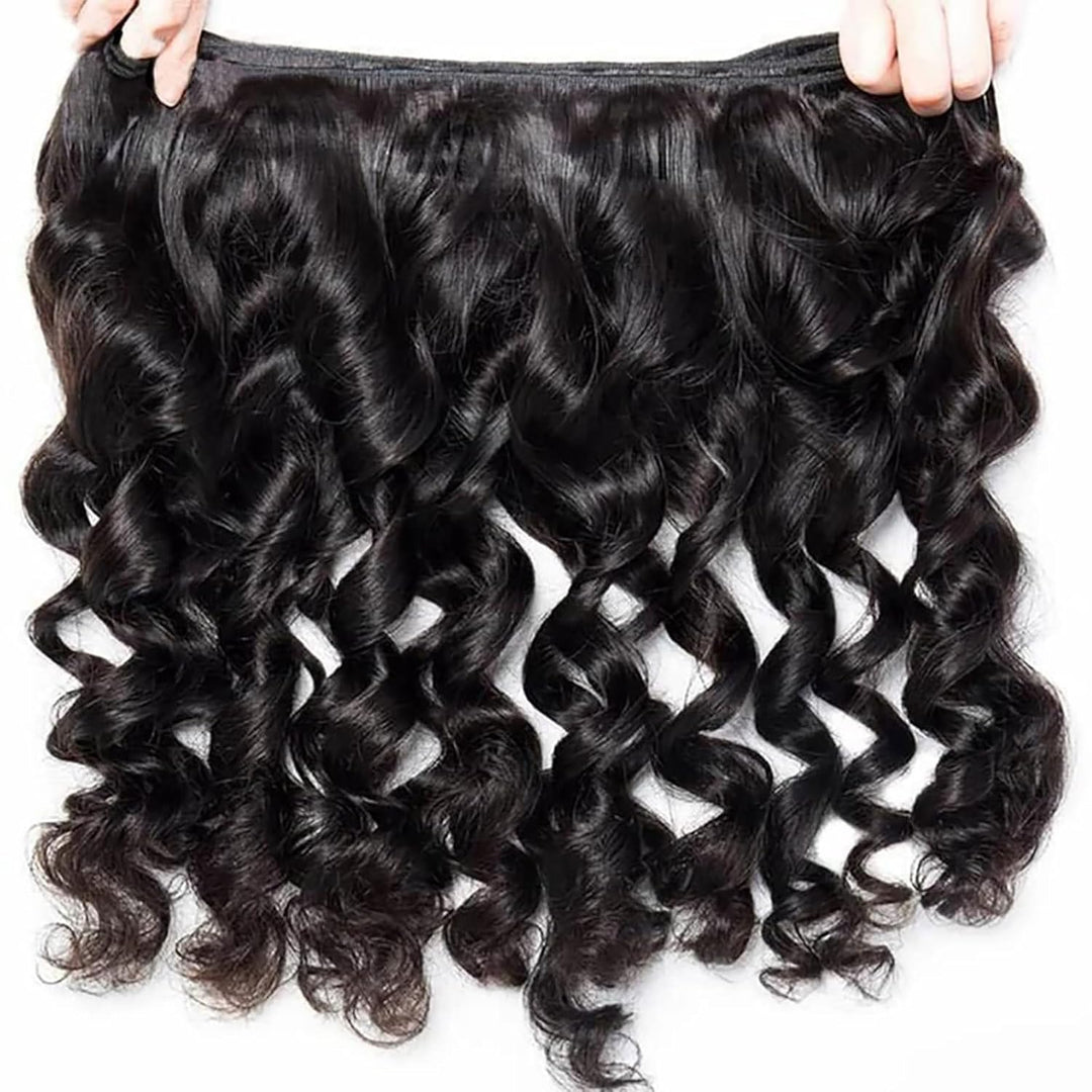 Huarisi Loose Wave 3 Bundles (22 24 26 Inch), Brazilian Human Hair Loose Wave Weaves, 8a Unprocessed