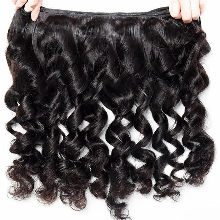 Huarisi Loose Wave 3 Bundles (22 24 26 Inch), Brazilian Human Hair Loose Wave Weaves, 8a Unprocessed