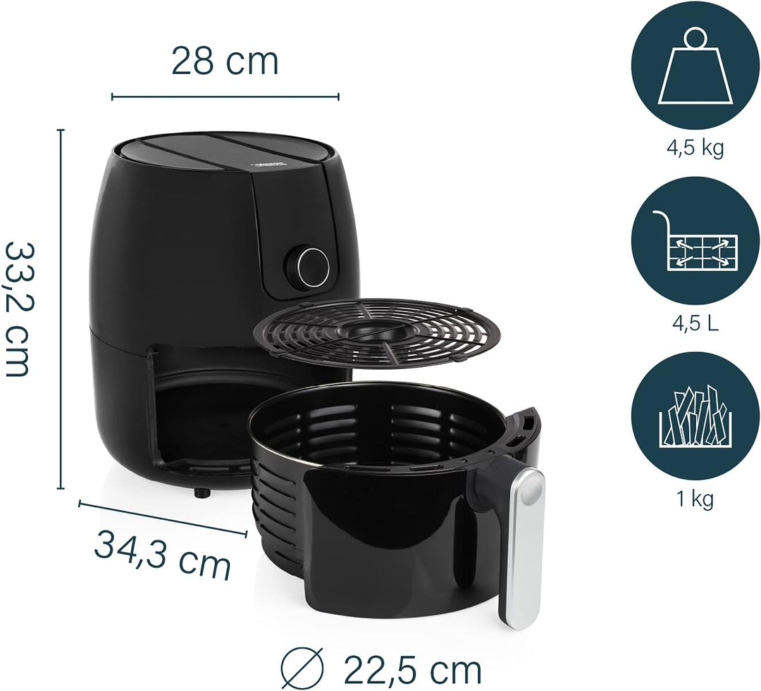 Princess Heissluftfritteuse 182025 – 4,5 Liter Fassungsvermögen – 66,7% weniger Energieverbrauch – m