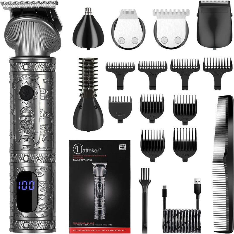 Hatteker Haarschneidemaschine Set Haarschneider Pflegesets Barttrimmer Bartschneider Herren T-förmig