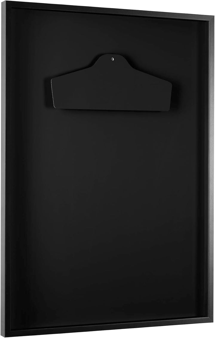 Trikotrahmen Schwarz 50x70 mit Passepartout Schwarz – 3D Objektrahmen für Fussballtrikots – Jersey F
