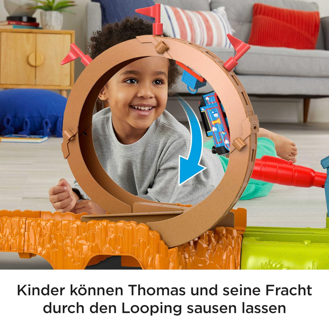 Thomas &amp; Friends Price HMB93 - Thomas &amp; Friends Looping-Betriebshof, batteriebetriebenes Lok- und Sc