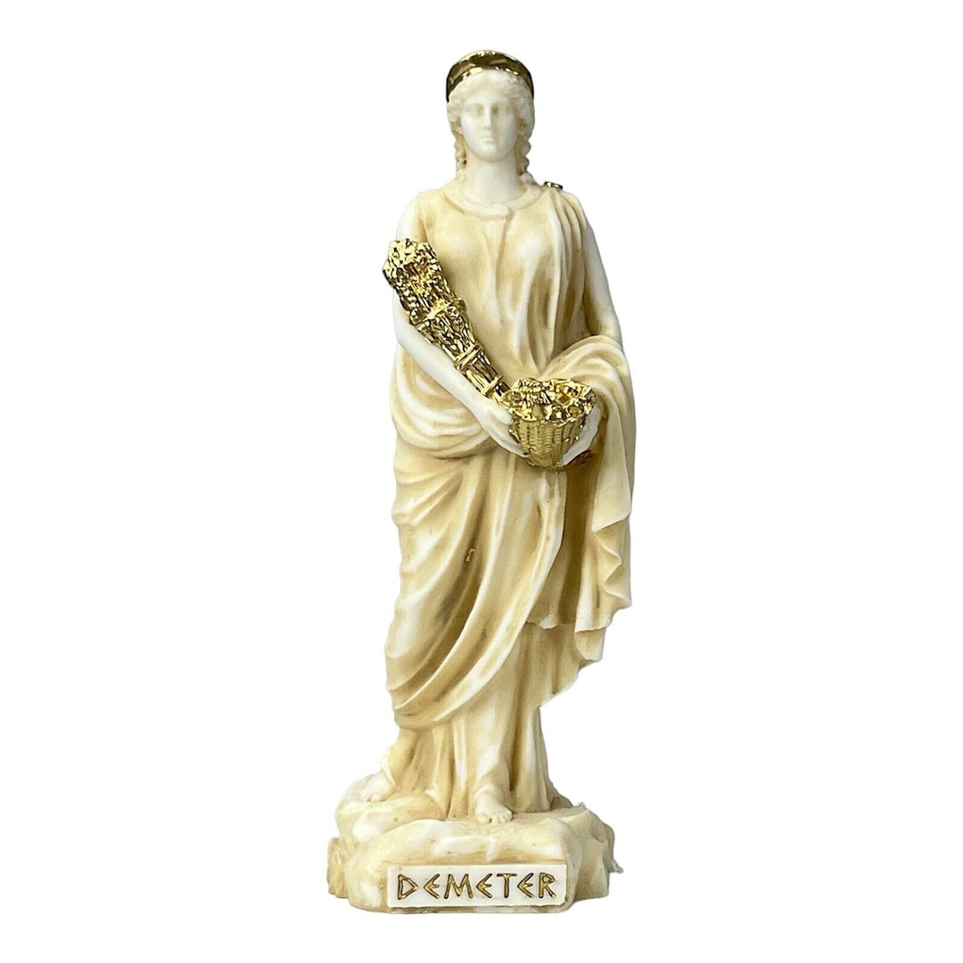 Demeter Ceres Göttin Mutter der Natur Griechische Statue Skulptur Figur Alter Farbe