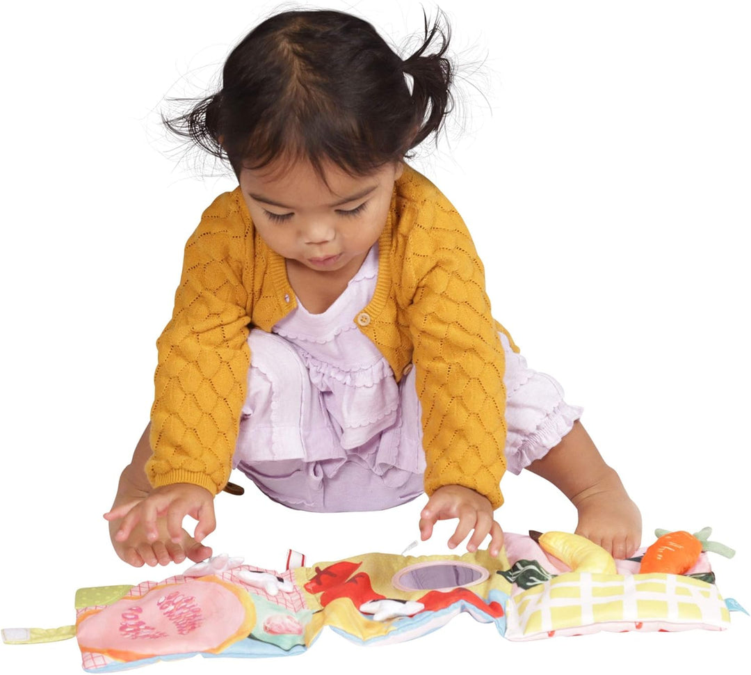 Manhattan Toy Mini-Apple Farm Crinkle-Buch für weiche Aktivitäten für Babys und Kleinkinder mit Entd