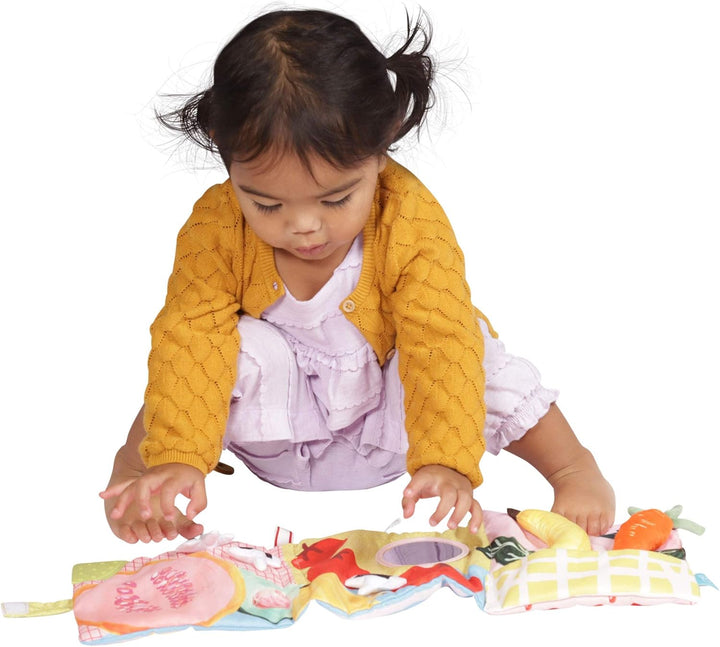 Manhattan Toy Mini-Apple Farm Crinkle-Buch für weiche Aktivitäten für Babys und Kleinkinder mit Entd