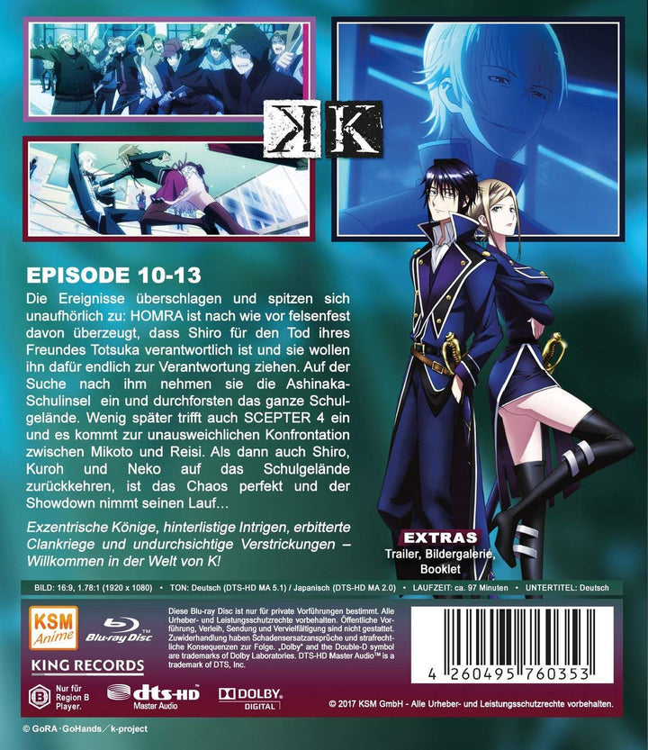 K - Episode 10-13 [Blu-ray], Blu-ray