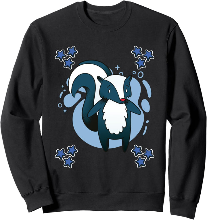 Herren Stinktier Zeichnung Sterne Jungen Stinktier Sweatshirt