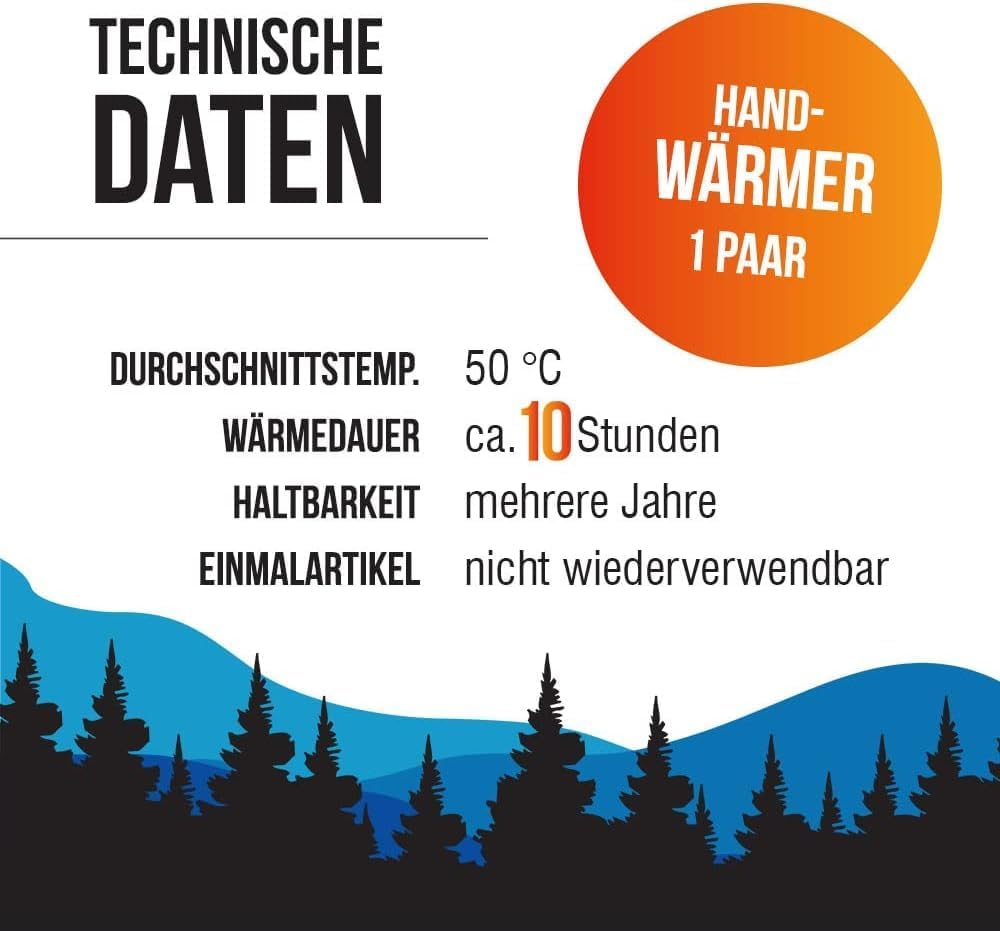 Hello Heat - 40,20 oder 10 Paar Handwärmer - Wärmepads für 8 Stunden Wärme - Sofort aktivierbare Tas