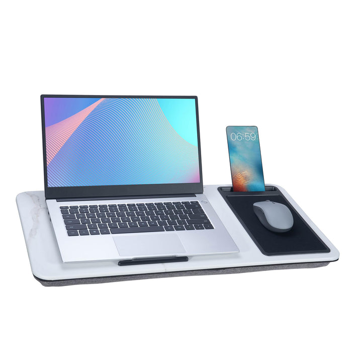 Schossschreibtisch, tragbarer Laptop-Schreibtisch mit Kissen-Kissen, passend für Laptops bis zu 17 Z
