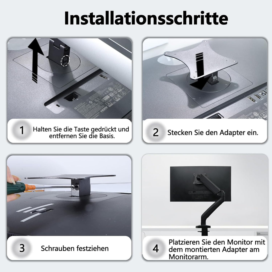 E-Serie G5 VESA-Halterungsadapter kompatibel mit HP Monitoren der Grössen(passend für E24 G5,E24q G5