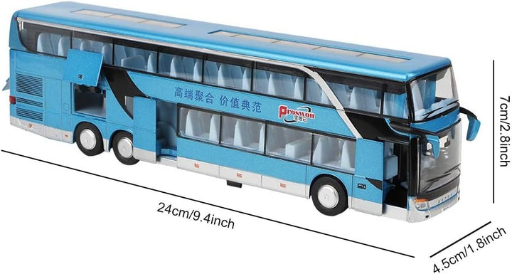 Zerodis Legierung Doppeldecker Bus Modell Spielzeug Elektro 1:50 Pull Back Autos Baufahrzeuge Mini M