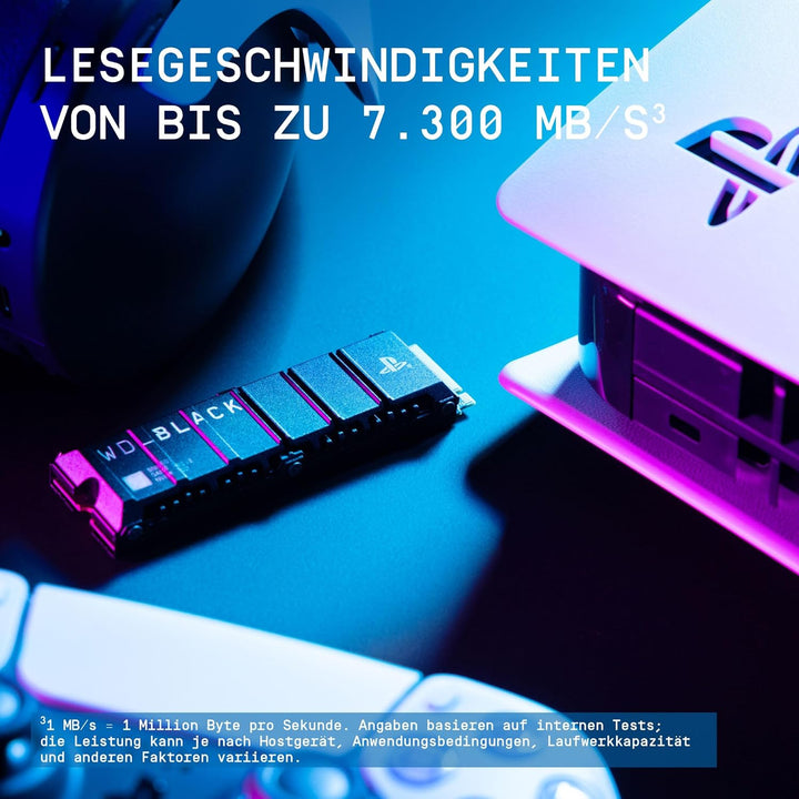 WD_BLACK SN850P 1 TB NVMe SSD Offiziell Lizenziert für PS5 Konsolen (interne Gaming SSD; optimierter