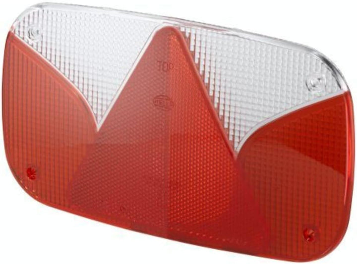 HELLA - Heckleuchte - Glühlampe - 12V - geschraubt/Anbau - Lichtscheibenfarbe: weiss/rot - Stecker: