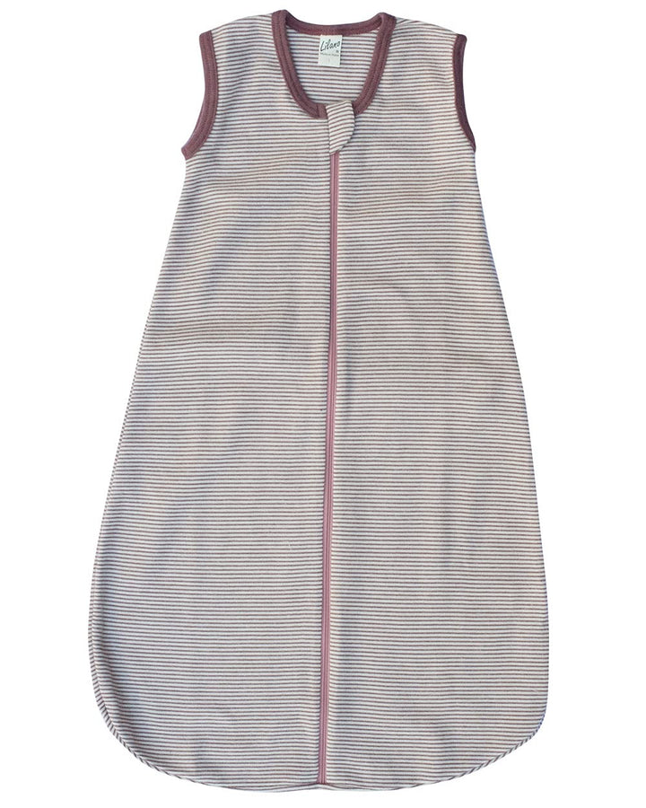 Lilano, Schlafsack Ringel ohne Arm, 70% Wolle (kbT), 30% Seide, 210 gr./m² Mauve/Natur 1 (70 cm), Ma