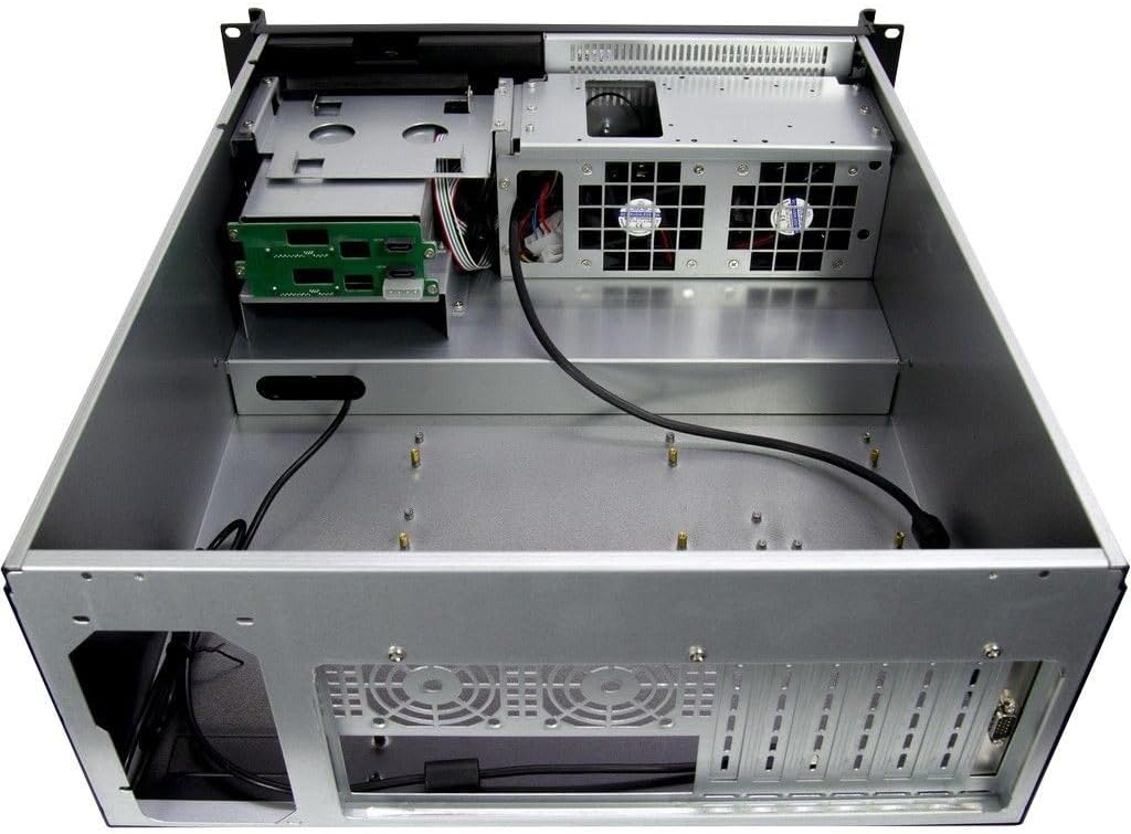 Inter-Tech 4U-4452-TFT Server-Gehäuse, schwarz, mit TFT Bildschirm und, 88887287