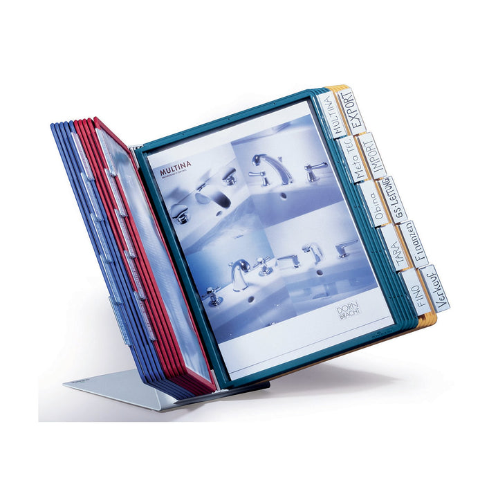 Durable Tisch-Sichttafelsystem (Vario Table 20, mit 20 Sichttafeln) mehrfarbig, 569900 Tisch 20 Tafe