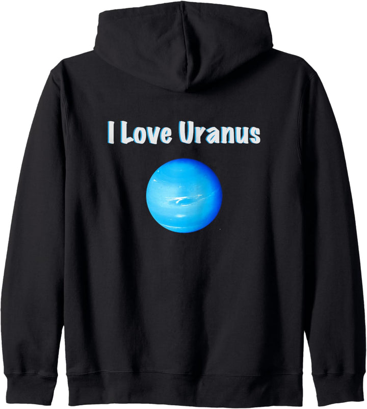 Ich liebe Uranus Lustiges Planetarisches Universum Kapuzenjacke