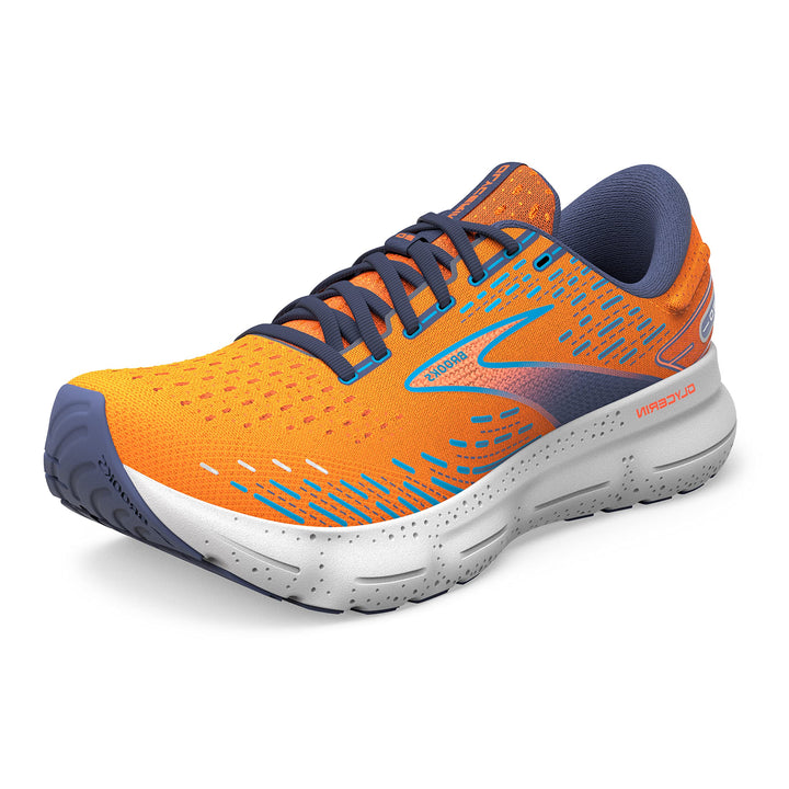 Brooks Herren Glycerin 20 Sneaker 46.5 EU Orange Crown Blue Blue, 46.5 EU Orange Crown Blue Blue