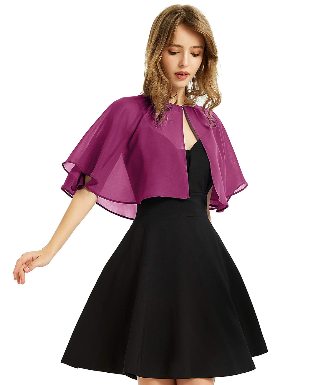 BUCUXE Weicher Chiffon-Schal für Damen, für Abendkleid, Hochzeit, Umhang, Bolero, Überwurf Einheitsg