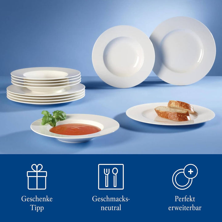 VilleroyundBoch 10-1155-8152 Wonderful World Teller-Set 12-tlg. weiss Fine China