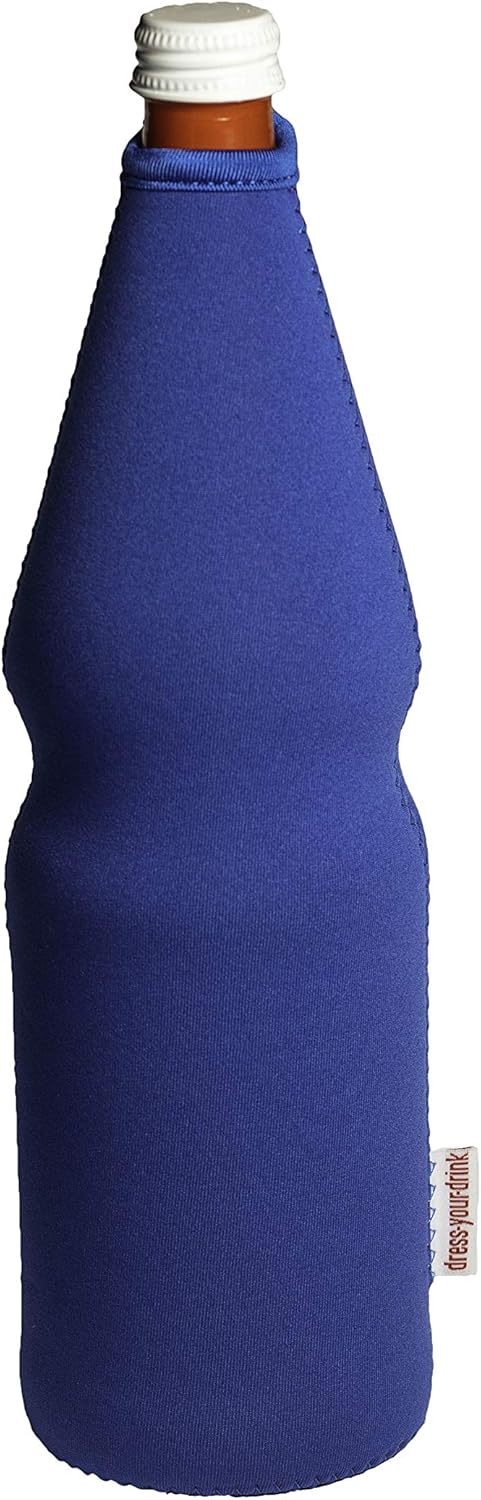 Flaschenkühler 0,7-1,0L für Glas- &amp; PET Flaschen, Neopren, Getränkekühler, (blau, 10) Blau 10, Blau