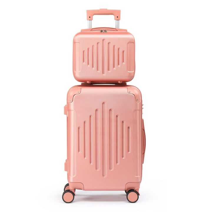 LALAHO Kofferset 2 teilig, Reisekoffer Set mit Kosmetikkoffer, Hartschalen Koffer Set aus ABS, Gepäc