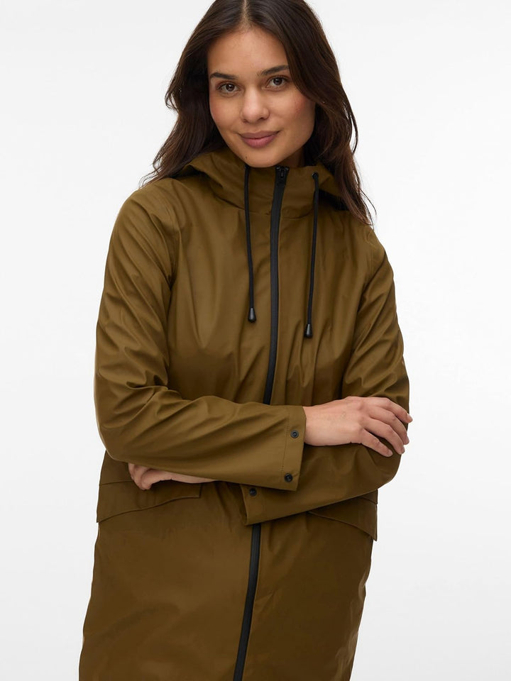 MAMALICIOUS Female Mantel Umstands-Regenjacke Dark Olive S, Dark Olive S