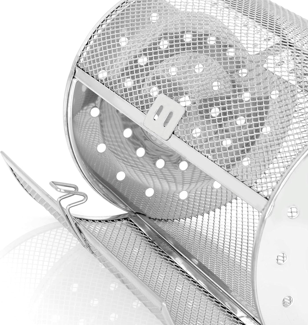 Stillstern Edelstahl Grillkorb für Minibackofen Bratenkorb - 14cm Ø