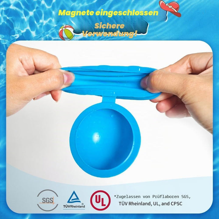 16 Stück Wasserbomben Wiederverwendbar,Silikon Wasserbomben Selbstschliessend magnetische Spritzbäll