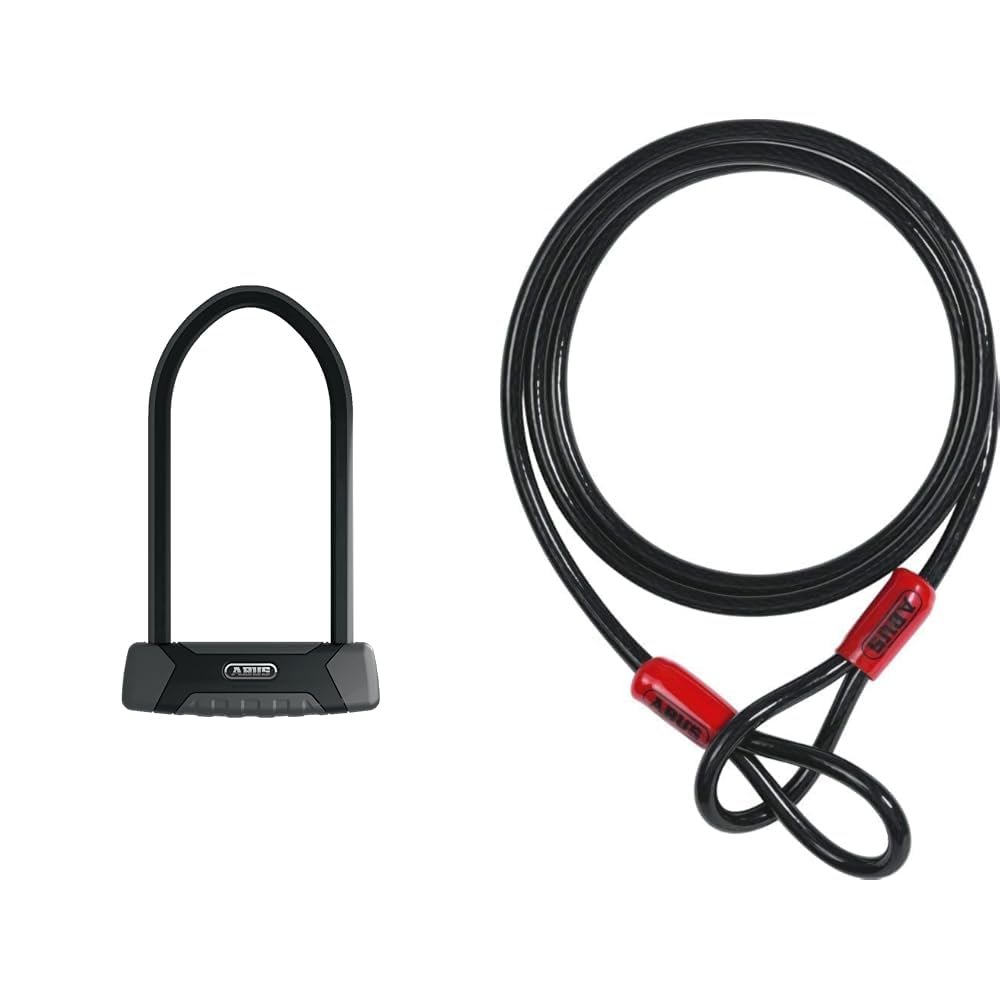 ABUS Bügelschloss Granit XPlus 540 + USH-Halterung - Fahrradschloss mit 13 mm starkem Bügel und XPlu