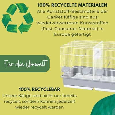 GarPet Vogelkäfig Teilbar Trennwand Trenngitter Vogel Käfig Zuchtkäfig Trennkäfig