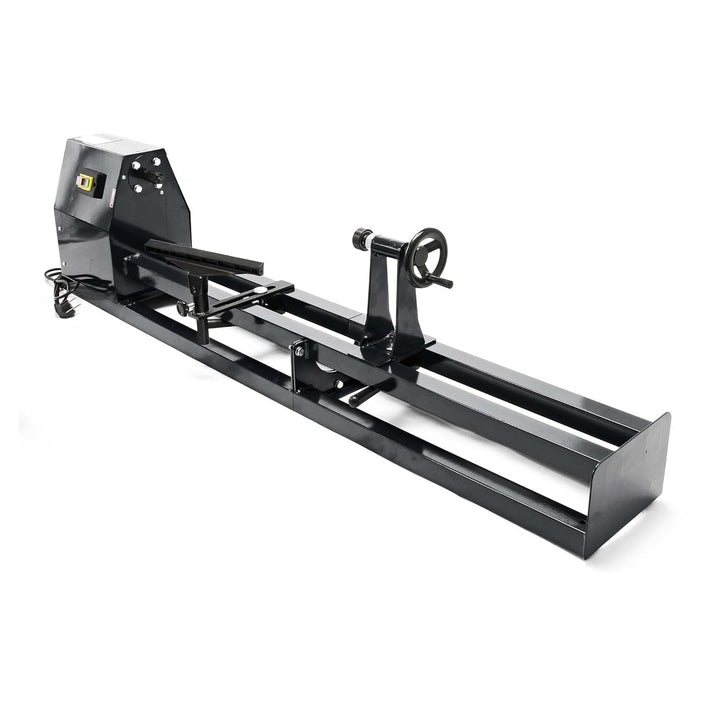 Wiltec Drechselbank 400 W mit verstellbarem Reitbock, Drechselmaschine mit Planscheibe u. Sicherheit