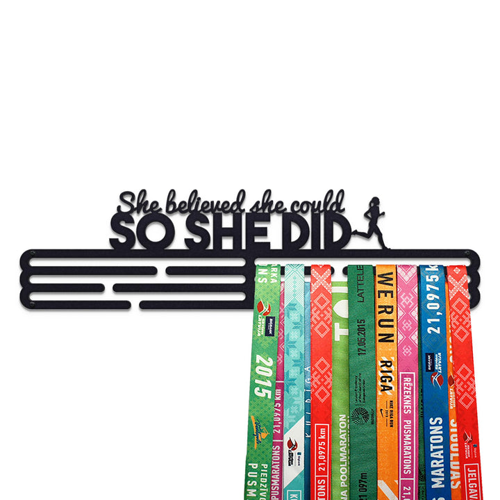 United Medals She Believed She Could So She Did Medaillenhalter Edelstahl | Medaillen Aufhänger | Me