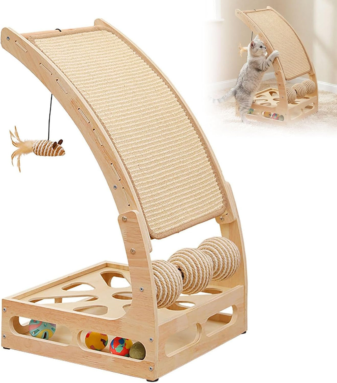 Generisch 2026 Vertical Cat Scratcher Functional Scratching Post |Wear Lint | with Fan Maze Protecto