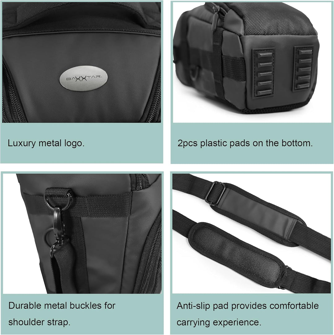 Baxxtar PRO NOVO II Full-Size SLR Kameratasche SLR Colt-Tasche schwarz (mit Schultergurt, Beckengurt