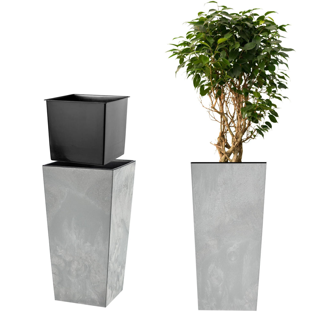 KADAX Blumentopf, Blumenkübel aus Kunststoff, Pflanzkübel für Blumen, Innen- und Aussenbereich, Gart