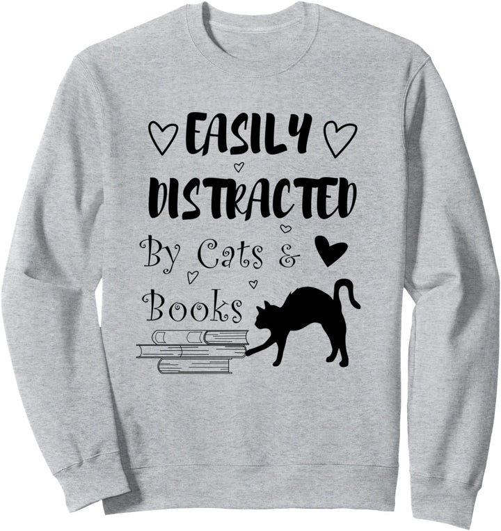 Katzen und Bücher Lesen Hobby Sweatshirt