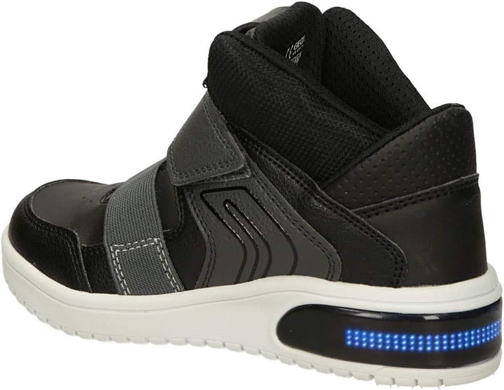 Geox Jungen J XLED Boy A Sneakers 31 EU Schwarz, 31 EU Schwarz