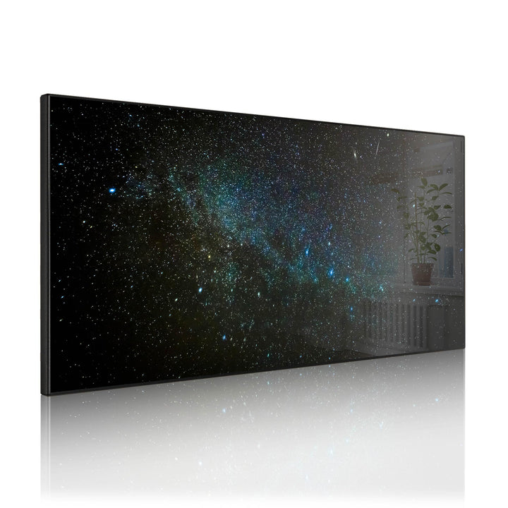 banjado Magnettafel schwarz 78 x 37cm / Magnetwand Metall/Magnetpinnwand als Memoboard/Pinnwand Magn