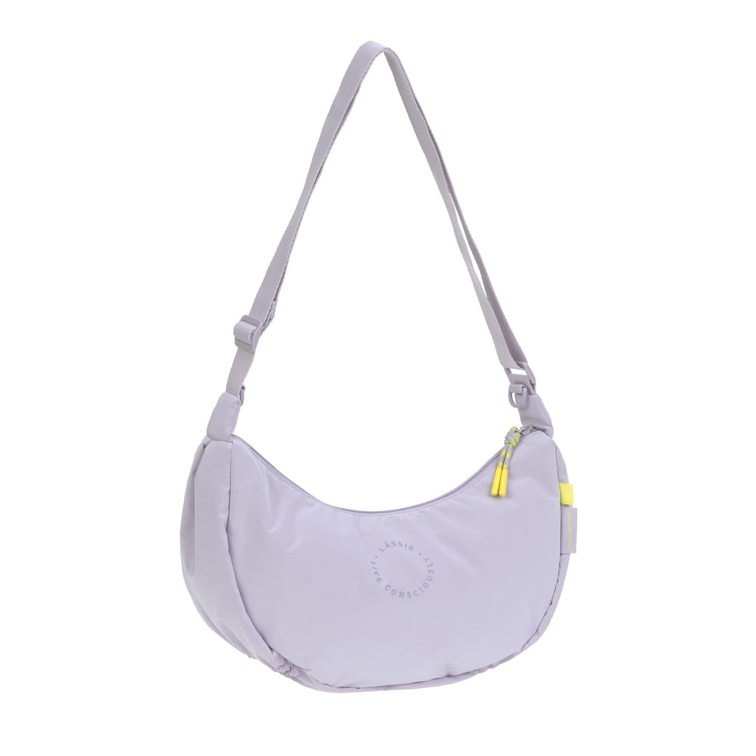 LÄSSIG Wickeltasche Umhängetasche inkl. Kinderwagenbefestigung/Stretch Up Bum Bag Lila, Lila