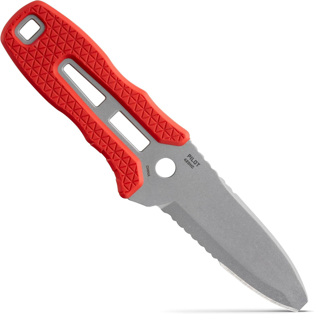 NRS Edelstahl Bootsmesser Pilot Knife 18,4 cm - Kajakmesser & Anglermesser mit 420 HC Klinge 9 cm, T