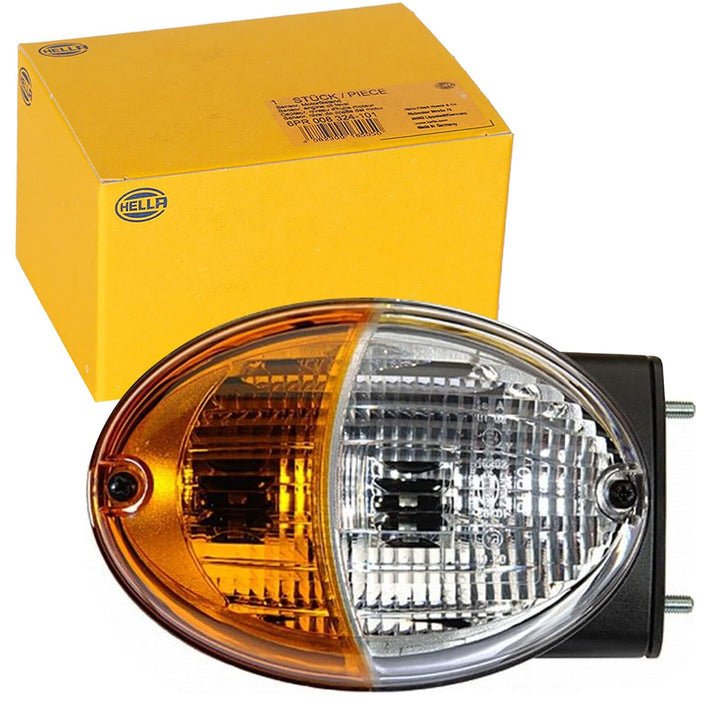 HELLA - Blinkleuchte - Agroluna - Halogen - 12V - Anbau/geschraubt - Stecker: Flachstecker - links -