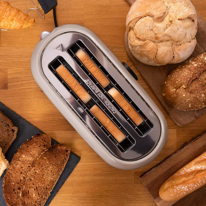 Cecotec Digitaler Toaster ClassicToast 15000 Beige Extra Double, 1500 W, Kapazität für 4 Scheiben Br