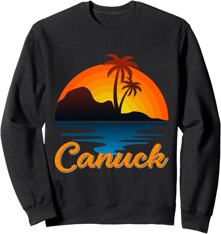 Canuck Vancouver Palm Tree Island Sonnenuntergang Kanada Sweatshirt
