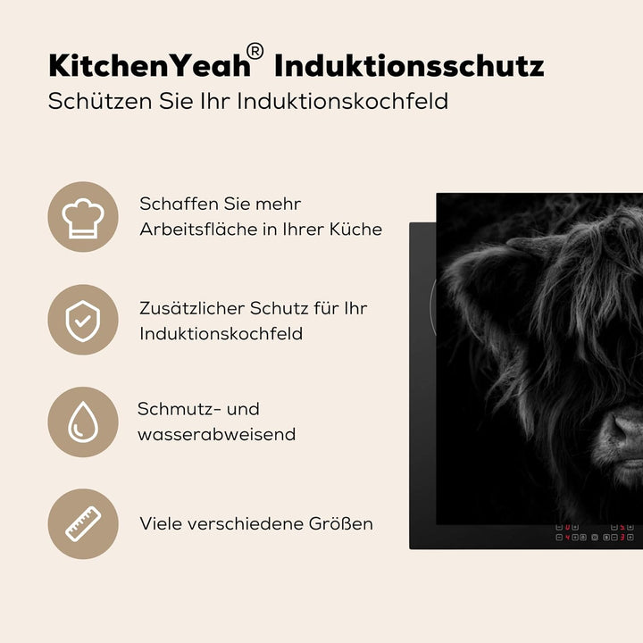 Herdabdeckplatte Einteilig Küche Herdabdeckung Induktionsfeld Ceranfeld Herdabdeckplatten Vinyl Matt
