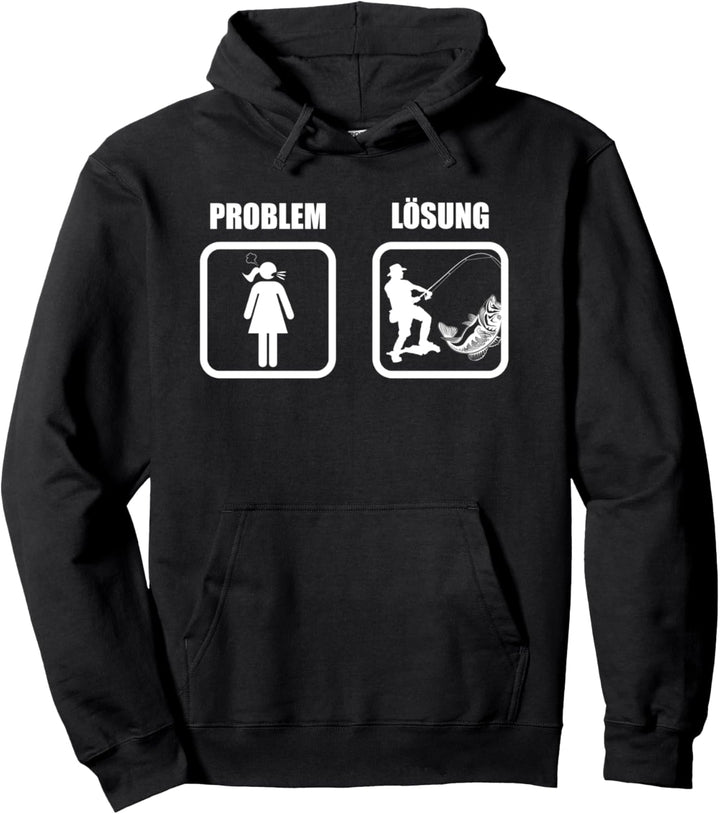 Problem Lösung - Lustiges Angler Angeln Pullover Hoodie